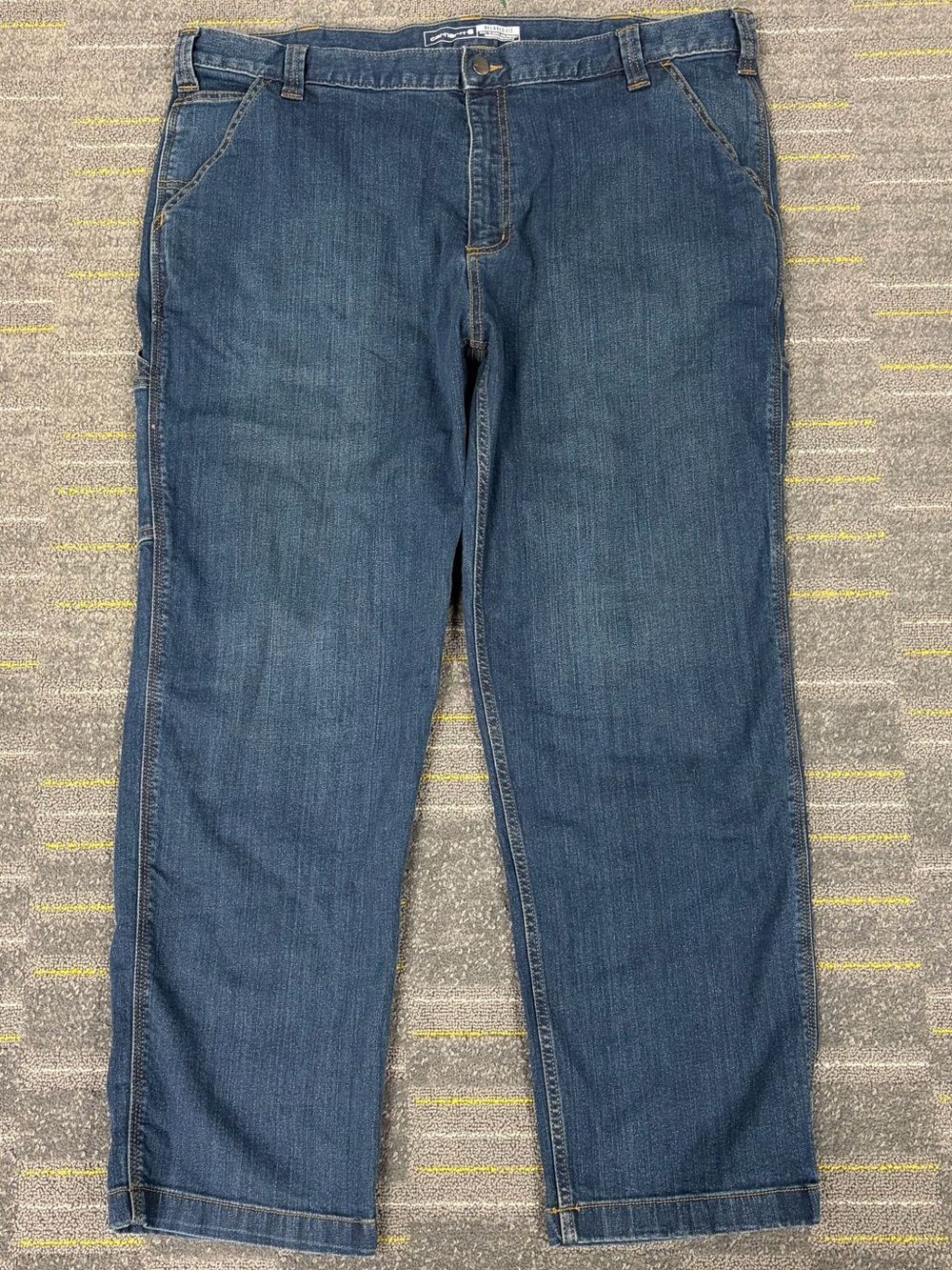 Carhartt Rugged Flex Relaxed Fit Utility Jeans Mens 42x30 Blue Carpenter BD2808